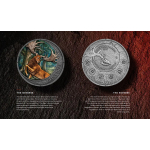 1 oz Liberia 2026 Antik Black Light / Schwarzlicht - Oblivion GIANT DEER / der Riesenhirsch -  MEGAFAUNA (2.) - Silber Antik 20$ - Germania Mint