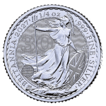 NEU* 1/4 oz BRITANNIA 2027 BU - UK Großbritannien - Silber 50 pence - 30 Jahre Britannia - SilberspotAbhängig