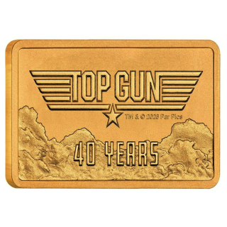 ab Lager** 1 g Gold Tuvalu 2026 - TOP GUN 40 Jahre Jubiläum 3 $ - Rectangular Coin Card Gold BU - Perth Mint