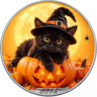 NEU* 1 oz American Eagle Liberty 2026 - Spooky Little Paws Halloween Edition
