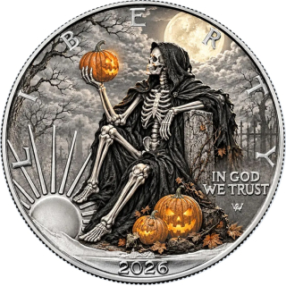 NEU* 1 oz American Eagle Liberty 2026 - Reapers Harvest Halloween Edition