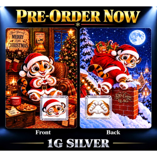 Neu * 1 g Silber - Der SANTA CLAUS TIGER - Wunderschönes Motiv ! - Serie Minisilber
