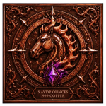 Neu ** 5 oz ADVP Kupfer Proof Edition -  FLAMMENPFERD The NIGHTMARE HORSE - Spuk um Mitternacht - Color Color High relief - Vorverkauf / Presale