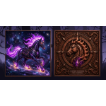 Neu ** 5 oz ADVP Kupfer Proof Edition -  FLAMMENPFERD The NIGHTMARE HORSE - Spuk um Mitternacht - Color Color High relief - Vorverkauf / Presale