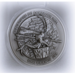 2 oz Kamerun 2024  - MONKEY KING / Der AFFENKÖNIG - Doppelmotiv - Die Legende des Sun Wukong - Silber Antik 1,000 Frs