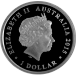 1 oz Australien 2015 Proof - Kookaburra World Money Fair Berlin - 1 AU$