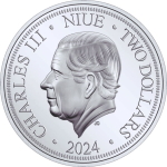 1 oz Niue 2024 Black Proof Gilded - DRACHE - JAHR des DRACHEN - LUNAR DRACHE - TOP-EDITION 1. Ausgabe - 2$