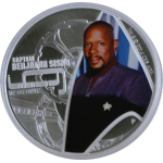 2 x 1 oz Tuvalu 2015 Proof - Star Trek Deep Space 9 & Sisko  - Silber Color 2 x 1 AUD