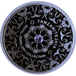 1 oz Ghana 2018 Proof Edition - Royal Jewellery Collection mit 0,29 Karat BlueTansanit /Gemstone - Silber 5 Cedis
