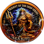 Neu* 5 oz Kupfer Edition - Der KÖNIG der MEERE /  Herrscher der Tiefsee - The SEA KING- Trident of the Deep serie - Copper Color High relief - Vorverkauf / Presale