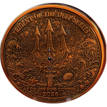 Neu* 5 oz Kupfer Edition - Der KÖNIG der MEERE /  Herrscher der Tiefsee - The SEA KING- Trident of the Deep serie - Copper Color High relief - Vorverkauf / Presale