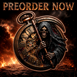 Neu* 2 oz Kupfer-Shape-Edition - SENSENMANN / GRIM REAPER Out of Time - Dem Sensemann läuft die Zeit davon - Copper High Relief - Vorverkauf / Presale