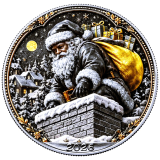 NEU* 1 oz USA 2026 Liberty - SANTA CLAUS um Mitternacht / Midnight Journey - Weihmachtsedition - Christmas Edition