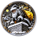 NEU* 1 oz USA 2026 Liberty - SANTA CLAUS um Mitternacht /...