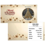 NEU* 1 oz USA 2026 Liberty - O-TANNENBAUM Frohe...