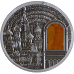 2 oz Palau 2012 Antik - KREML Moskau mit Ostsee-Bernstein...