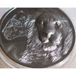 2 oz Tansania 2023 Black Proof - LÖWE / LION - Growing Up - 2 Prägerechniken : Black Proof + Proof Finish - Silber 1,500 Shillings