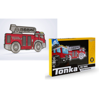 ab 04.11.** 1 oz Niue 2026 Proof - FEUERWEHRAUTO / FIRE TRUCK - Hasbro Tonka Trucks  - Silber Shape Color -2 NZ$