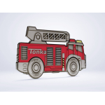 ab 04.11.** 1 oz Niue 2026 Proof - FEUERWEHRAUTO / FIRE TRUCK - Hasbro Tonka Trucks  - Silber Shape Color -2 NZ$