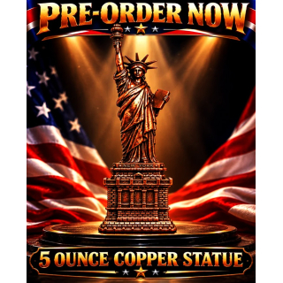5 oz ADVP Kupfer Edition - Lady Liberty Statue / Freiheitsstatue 3 - Dimensional - 250 Jahre Amerika - Shape-Prägung - Copper Color High relief - Vorverkauf / Presale!