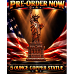 5 oz ADVP Kupfer Edition - Lady Liberty Statue / Freiheitsstatue 3 - Dimensional - 250 Jahre Amerika - Shape-Prägung - Copper Color High relief - Vorverkauf / Presale!