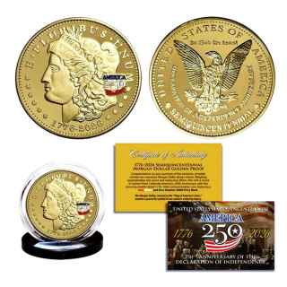 USA 2026 Bimetall Proof - MORGAN DOLLAR 250 Jahre Unabhängigkeit America / Indipendence - 1$