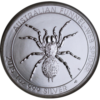 1 oz Australien 2015 BU -  Funnel Web Spider Trichternetzspinne - Silber 1 $