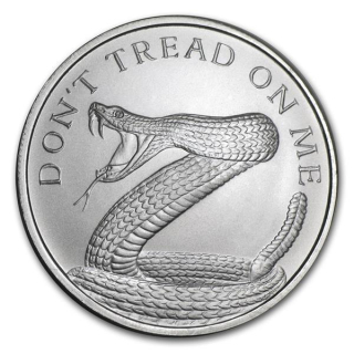 1 Unze Silber Dont Tread On Me Snake Schlange 999,99