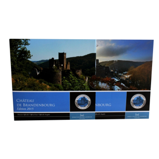 Luxemburg 5 Euro 2015 Silber / Niob Proof - Burg Brandenbourg - Coin Card