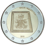 2 Euro Malta 2015 Ausrufung der Republik 1974  unc.