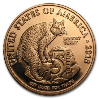 1 Unze Copper Round Native American Los Coyotes 999,99