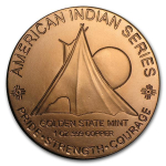 1 Unze Copper Round - INDIANER am Oregon Trail - Native American - Serie Indian Native