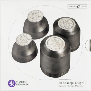Finnland 2015 Kursmünzensatz  in ST, KMS Rahasarja / II BU inkl. 3 x 2 Euro