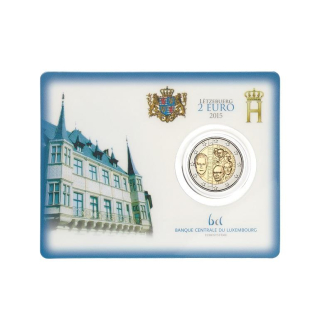 2 Euro Luxemburg 2015 125 Jahre Dynastie Nassau-Weilbourg Coincard