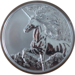 1 oz Tokelau 2014 - UNICORN EINHORN - Reverse Proof silber - Serie Creatures of Myth & Legend - 5 $