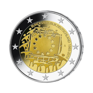 2 Euro Deutschland 2015 30 Jahre Europaflagge -  Europäische Flagge Mz. A