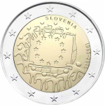 2 Euro Slowenien 2015 30 Jahre Europaflagge -...
