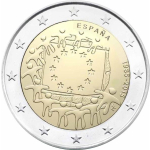 2 Euro Spanien 2015 30 Jahre Europaflagge -...