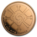 1 Unze Copper Round Maya Aztekenkalender 999,99 AVDP