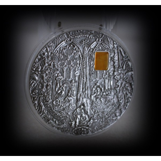 2 oz Palau 2010 antique - Sagrada Familia - Ostsee-Bernstein / Amber - Mineral Art serie - Silber Antique Finish 10$