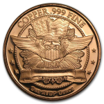 1 Unze Copper Round Walking Liberty Eagle 999,99