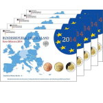Deutschland Kursmünzensatz 2014 in PROOF 5er Set A D...