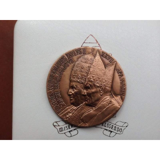 Vatikan 2014 Medaille Bronze Heiligsprechung Johannes Paul II + Johannes XXIII