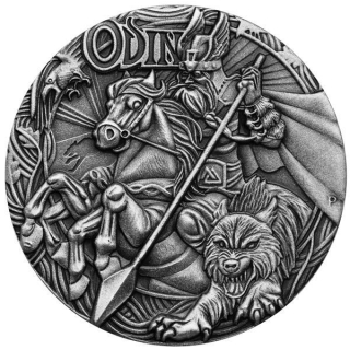 2 Unzen Silber Nordische Götter Norse Gods - Odin 2016 Tuvalu 2 AUD High Relief