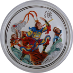 1 oz Australien 2016 BU - Monkey King Affenkönig - Sun Wukong - 1$ Color farbig