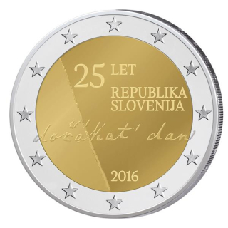 2 Euro Slowenien 2016 25 Jahre Unabhängigkeit Sloweniens