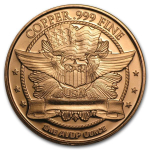 1 Unze Copper Round U.S. Quarter 999,99 AVDP