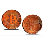 1 Unze Kupfer / Copper Round BITCOIN  999,99 AVDP