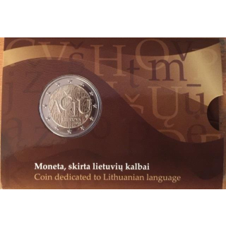 Litauen 2 Euro Litauische Sprache 2015 Coincard