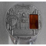 2 oz Palau 2013 Antique -  Schloss Neuschwanstein / Castle - Mineral Art Serie - Amber/Bernstein - Silber 10 $
